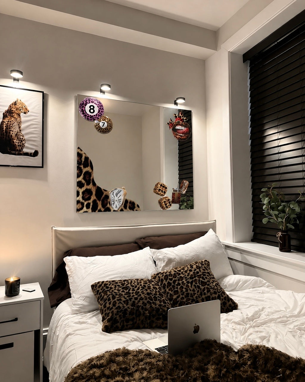 Customisable Leopard luxe Print Mirror 🐆