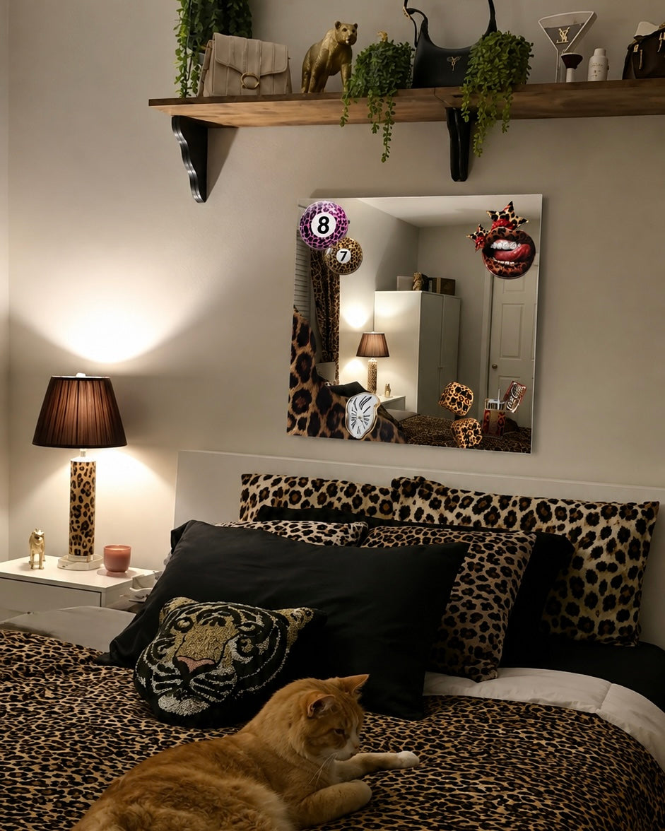 Customisable Leopard luxe Print Mirror 🐆