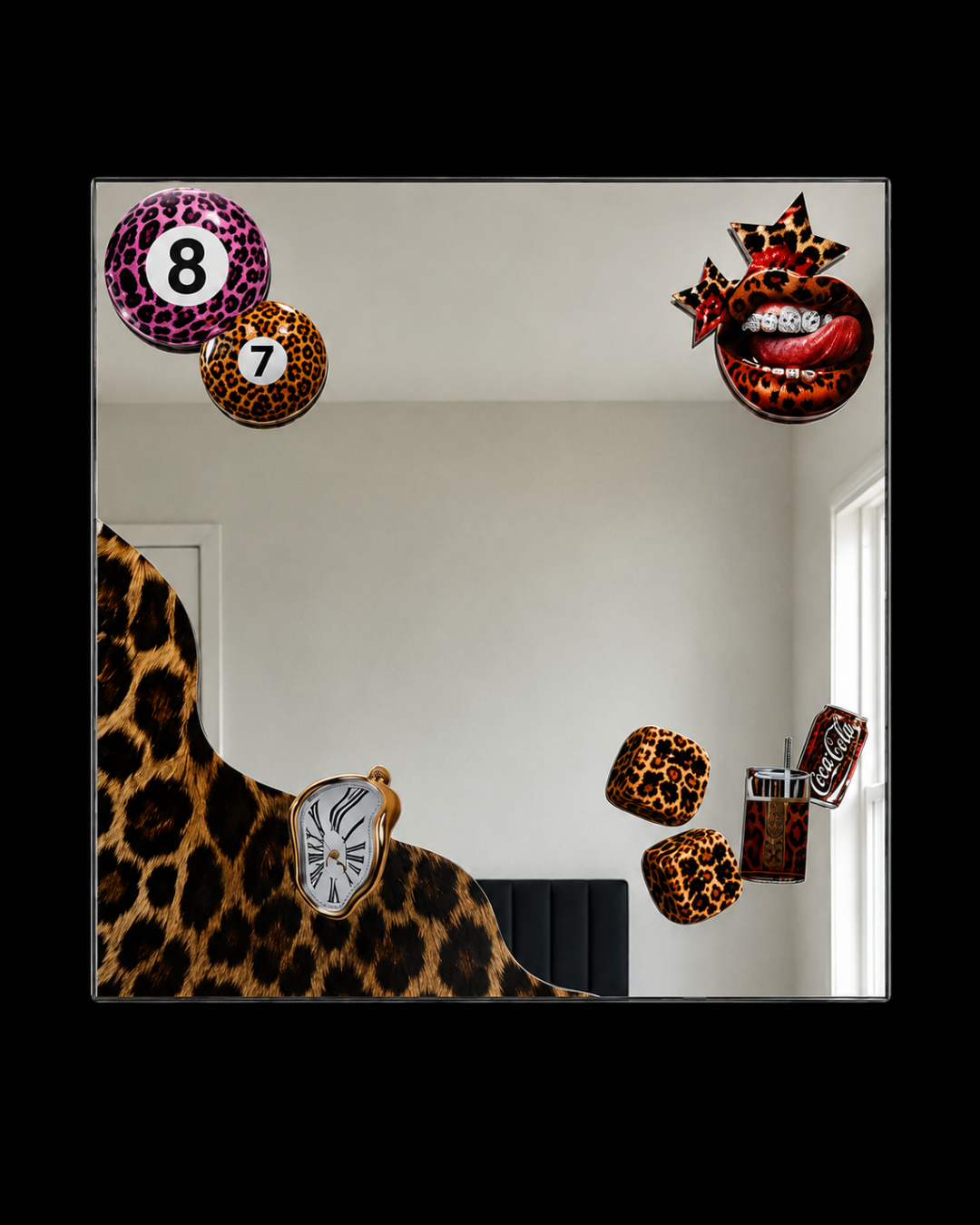 Customisable Leopard luxe Print Mirror 🐆